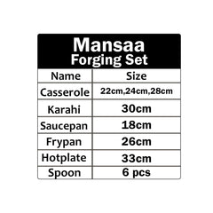Maansa Nonstick Forging Set- 21PCS
