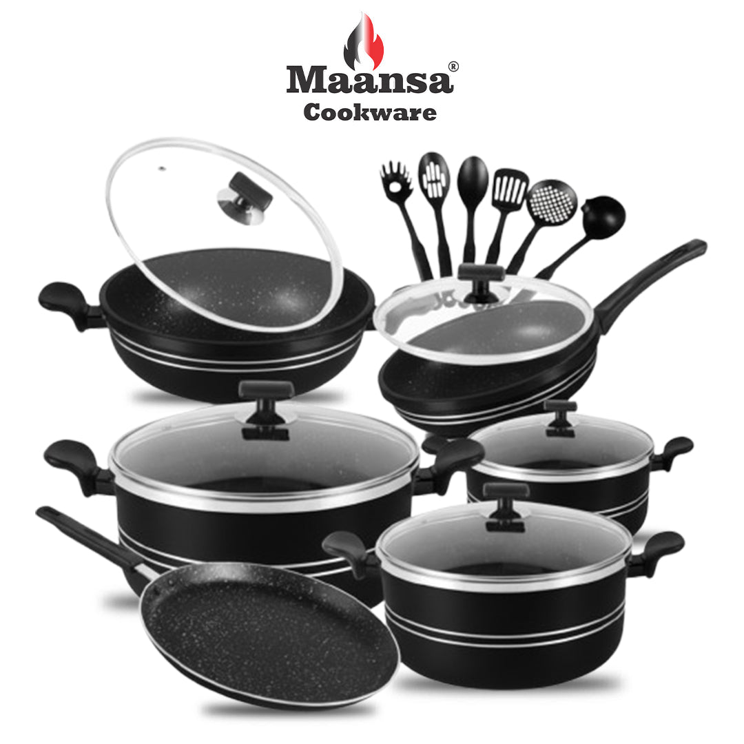 Mansaa Nonstick Glaxy Forging Set - 17pcs Set