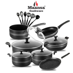 Mansaa Nonstick Jumbo Set - 18pcs Set (Big Size)