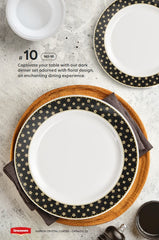 Graceware Double Glazed Crystal Coated Marion Melamine Dinner Set Design #10 - 80pcs Set