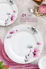 Graceware Double Glazed Crystal Coated Marion Melamine Dinner Set Design #1 - 80pcs Set