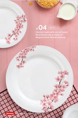 Graceware Double Glazed Crystal Coated Marion Melamine Dinner Set Design #4 - 80pcs Set