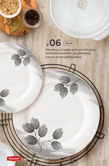 Graceware Double Glazed Crystal Coated Marion Melamine Dinner Set Design #6 - 80pcs Set