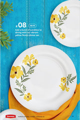 Graceware Double Glazed Crystal Coated Marion Melamine Dinner Set Design #8 - 80pcs Set