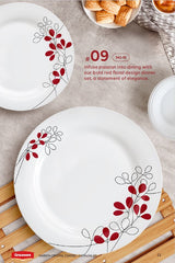 Graceware Double Glazed Crystal Coated Marion Melamine Dinner Set Design #9 - 80pcs Set