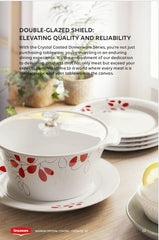 Graceware Double Glazed Crystal Coated Marion Melamine Dinner Set Design #9 - 80pcs Set