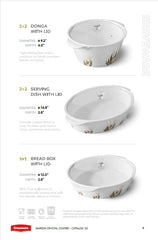 Graceware Double Glazed Crystal Coated Marion Melamine Dinner Set Design #2 - 80pcs Set