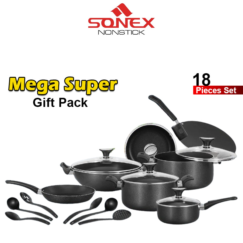 Sonex Mega Super 18PCs Gift Pack With (Glass Lid)