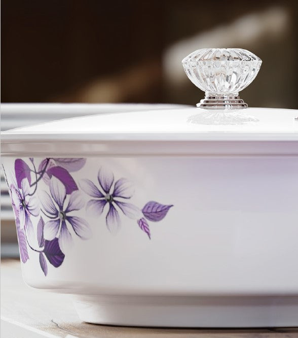 Graceware Double Glazed Crystal Coated Prisma Melamine Dinner Set Design #19 - 80pcs Set