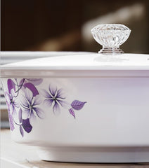 Graceware Double Glazed Crystal Coated Prisma Melamine Dinner Set Design #19 - 80pcs Set