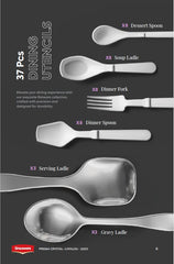 Graceware Double Glazed Crystal Coated Prisma Melamine Dinner Set Design #23 - 80pcs Set