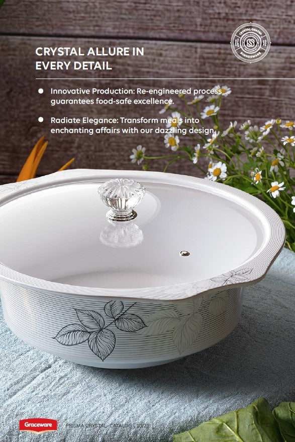 Graceware Double Glazed Crystal Coated Prisma Melamine Dinner Set Design #20 - 80pcs Set