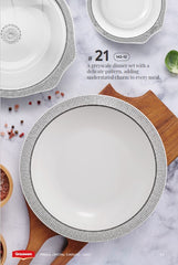 Graceware Double Glazed Crystal Coated Prisma Melamine Dinner Set Design #21 - 80pcs Set