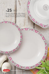 Graceware Double Glazed Crystal Coated Prisma Melamine Dinner Set Design #18 - 80pcs Set