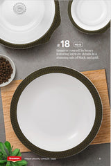 Graceware Double Glazed Crystal Coated Prisma Melamine Dinner Set Design #18 - 80pcs Set