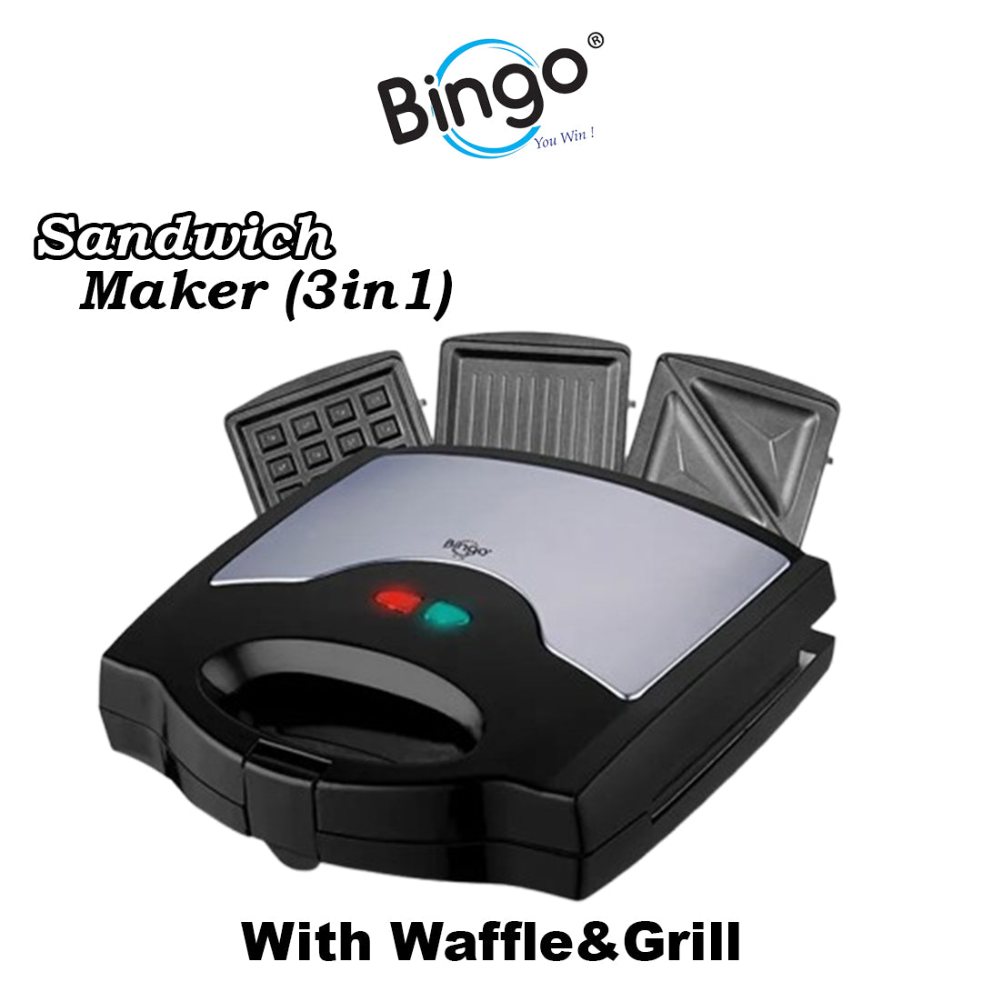 (BSM-3013) SANDWICH MAKER (3in1) with Waffle & Grill
