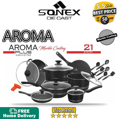 Sonex Die Cast Aroma Plus Gift Pack (Marble Coating)- 21PCs