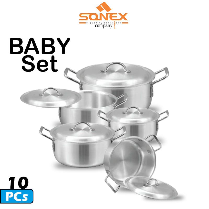 Sonex BABY Set New Design Handle (Pateli Set) For Cooking- 10PCs