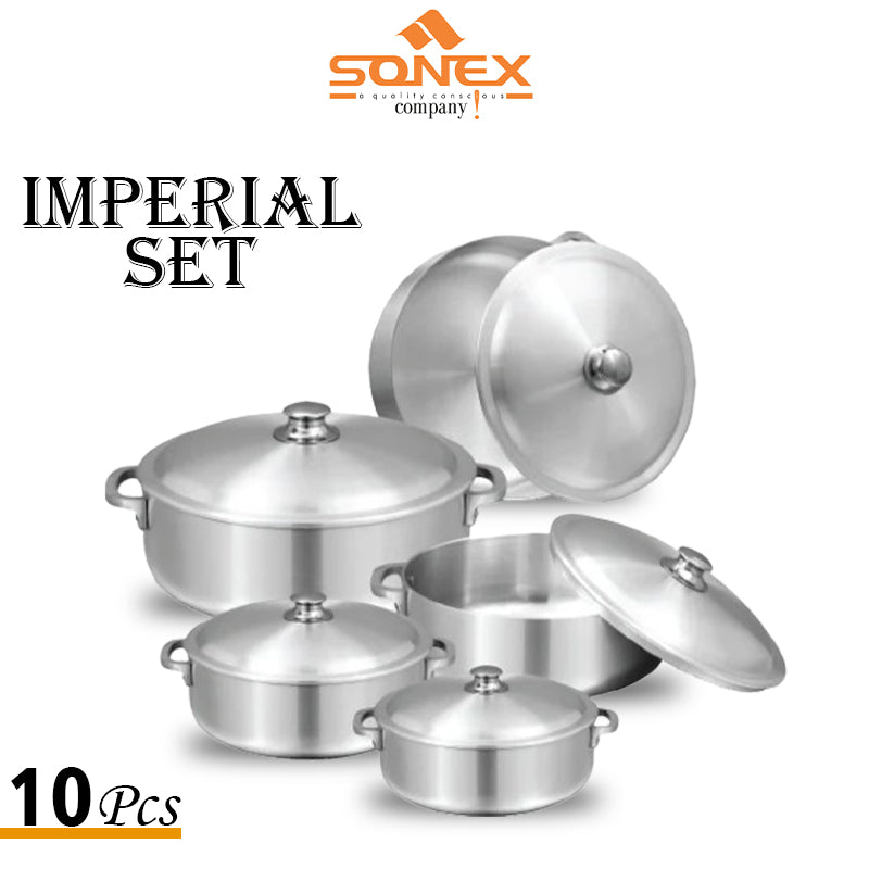 Sonex IMPERIAL Metal Finish Set, Best for Cooking- 10 PCs