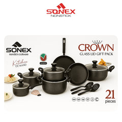 Sonex Nonstick Crown Gift Pack- 21pcs Set