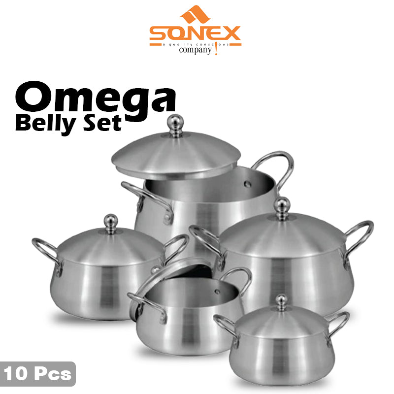 Sonex Omega Belly Set Metal Finish- 10PCs