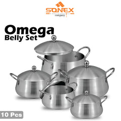 Sonex Omega Belly Set Metal Finish- 10PCs