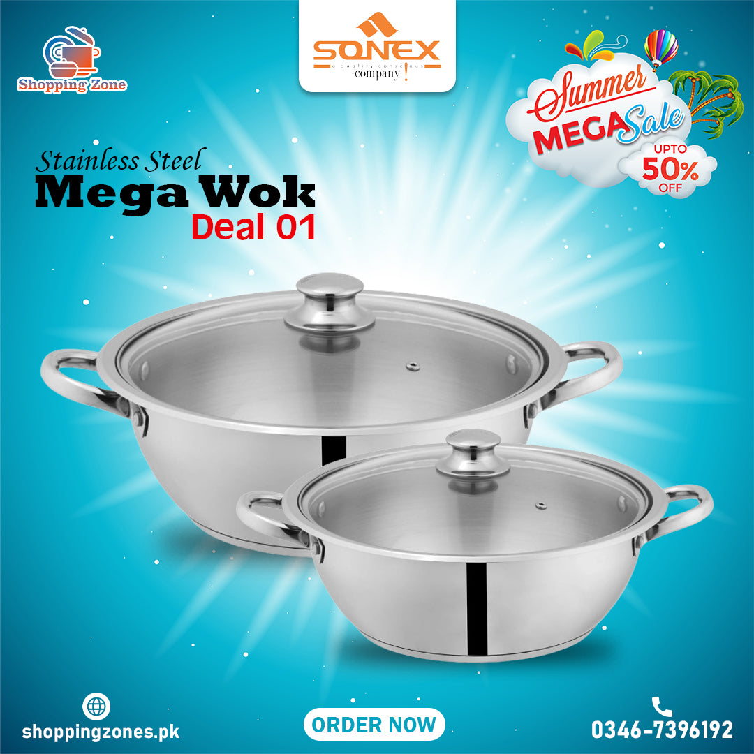 Sonex Stainless Steel Mega Wok Deal 01