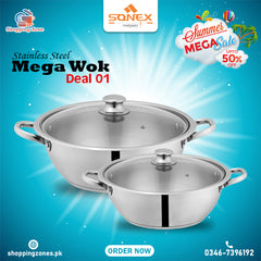 Sonex Stainless Steel Mega Wok Deal 01
