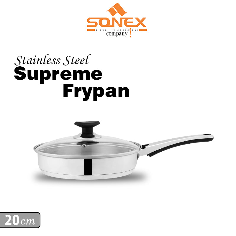 Sonex Supreme Frypan (Stainless Steel)- Size(20,22,24cm)