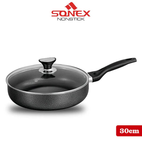 Sonex Classic Frypan with (Glass Lid)- Size (22,24,26,28,30cm)