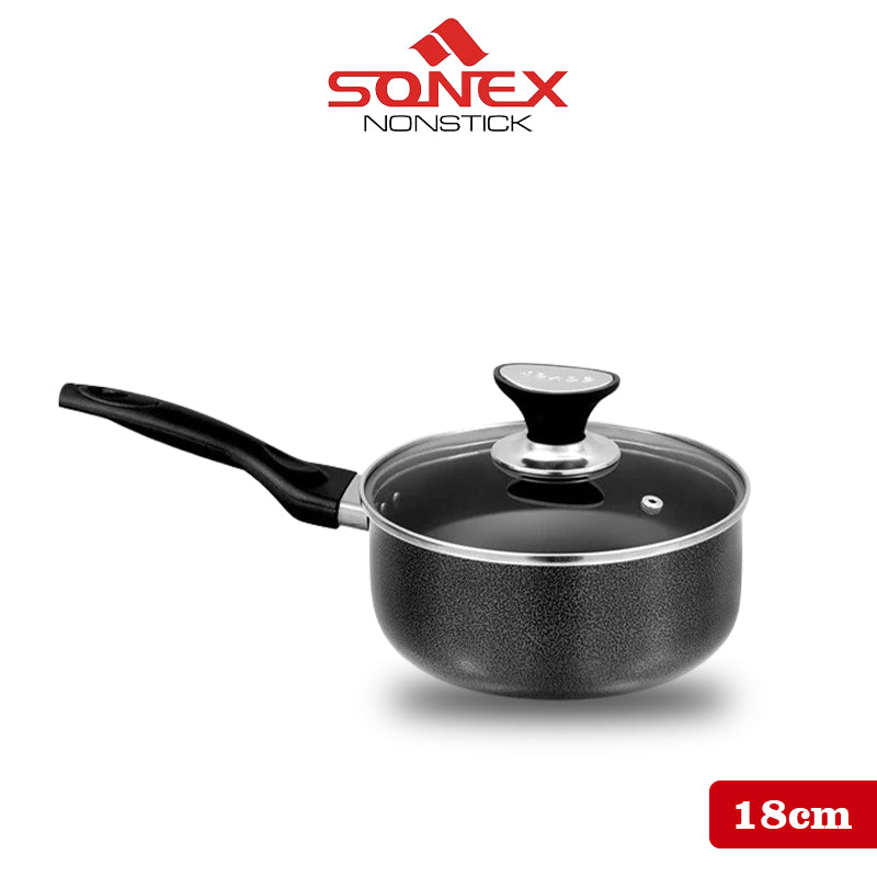 Sonex Royal Saucepot with (Glass Lid)- Size (16,18,20,22,24cm)