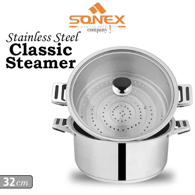 Sonex Stainless Steel Classic Steamer- Size(28,32cm)