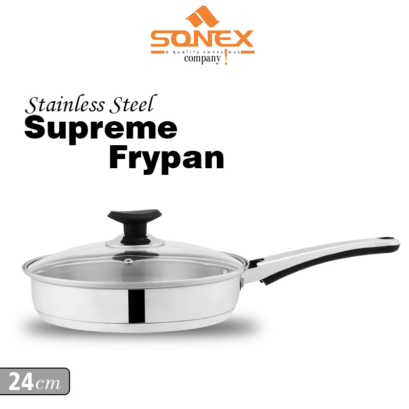 Sonex Supreme Frypan (Stainless Steel)- Size(20,22,24cm)
