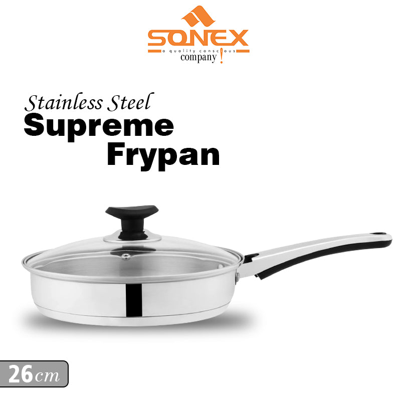 Sonex Supreme Frypan (Stainless Steel)- Size(20,22,24cm)